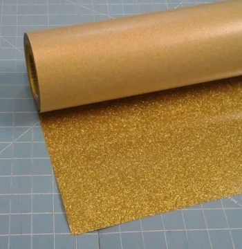 Golden Glitter Heat Transfer Vinyl (20 Inch./24 Inch.) | Heat Transfer Vinyl